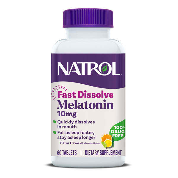 Fast Dissolve Melatonin Tablets, 10mg (Citrus Flavor)