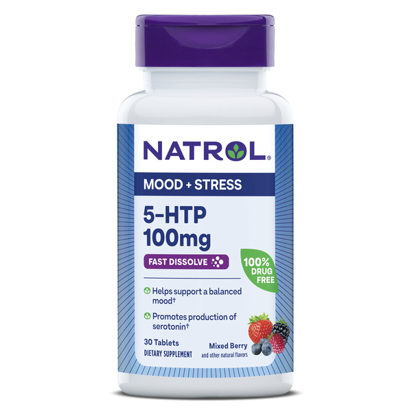Natrol 5-HTP Fast Dissolve Tablets 100mg Bottle