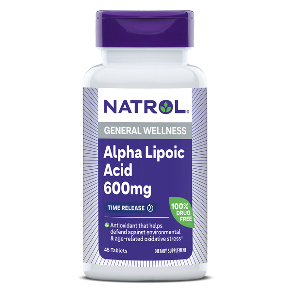 Natrol Alpha Lipoic Acid Time Release Tablets - 600mg Bottle