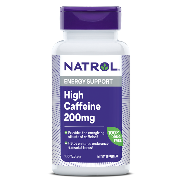 Natrol High Caffeine Extra Strength Tablets Bottle