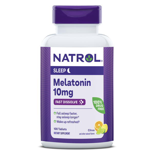 Natrol Melatonin Fast Dissolve Citrus Tablets - 10mg, 100ct Bottle