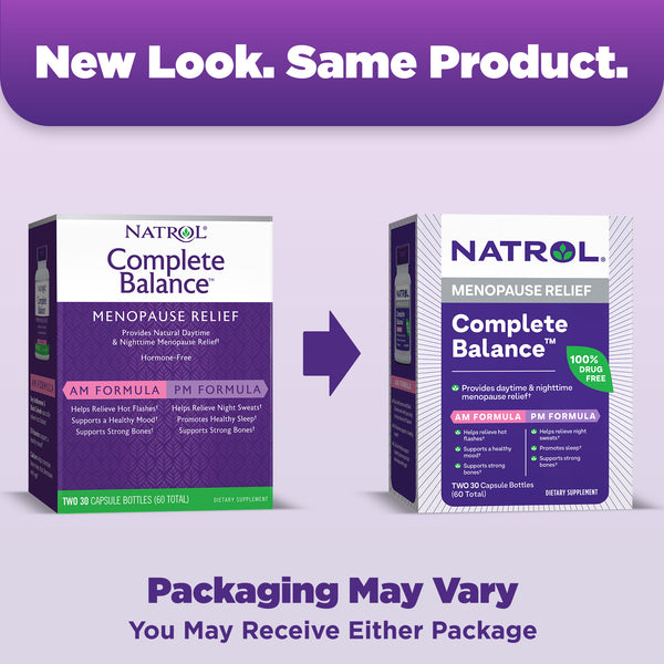 Complete Balance™ AM/PM Capsules | Menopause Relief | Natrol®