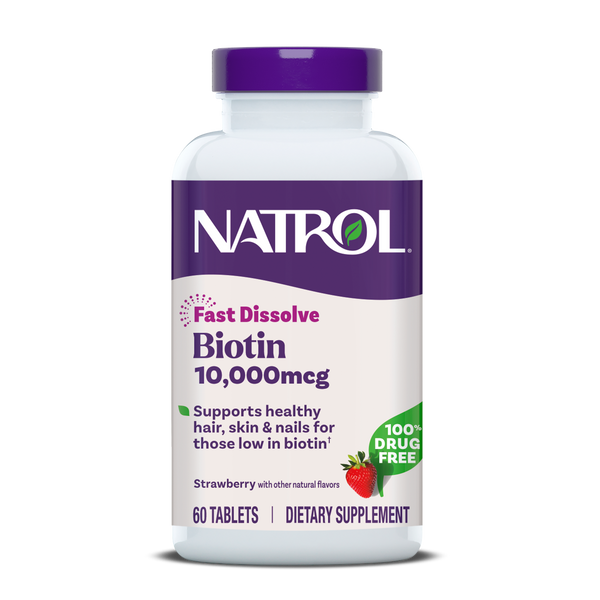 Fast Dissolve Biotin Tablets, 10,000mcg