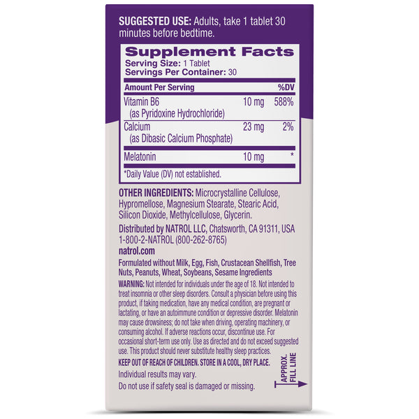 Time Release Melatonin Tablets, 10mg
