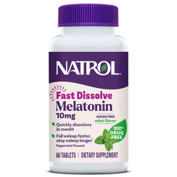 Fast Dissolve Melatonin Tablets, 10mg (Mint Flavor)