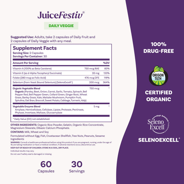 JuiceFestiv Daily Fruit & Veggie Capsules
