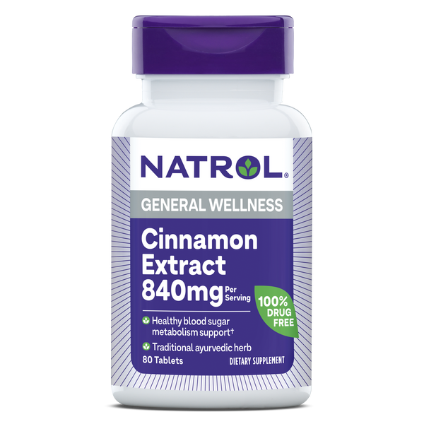 Natrol Cinnamon Extract Tablets Bottle