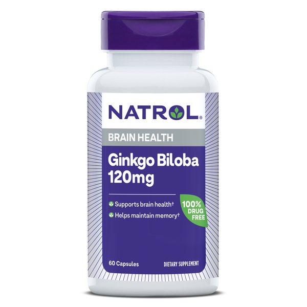 Natrol Ginkgo Biloba Brain Health Capsules - 120mg Bottle