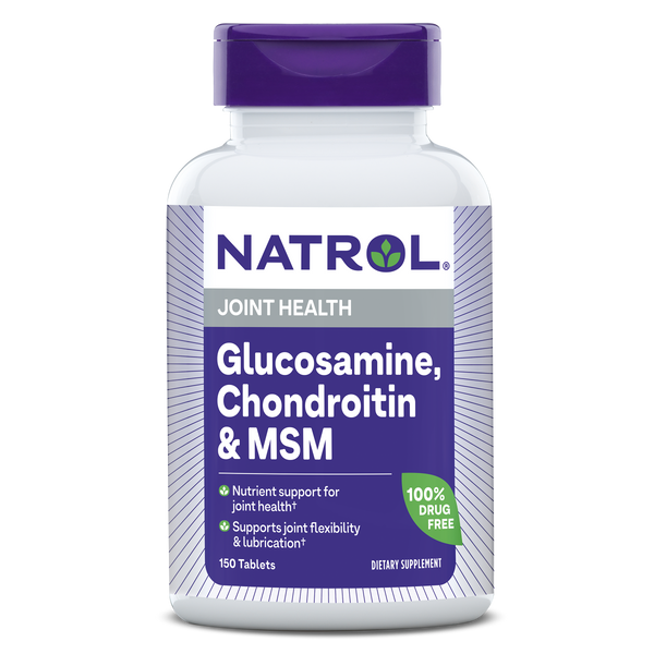 Natrol Glucosamine, Chondroitin & MSM Tablets 150ct Bottle
