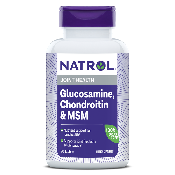 Natrol Glucosamine, Chondroitin & MSM Tablets 90ct Bottle
