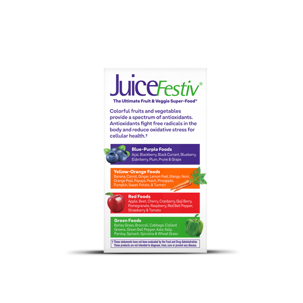 Natrol JuiceFestiv Daily Fruit & Veggie Capsules Box Left