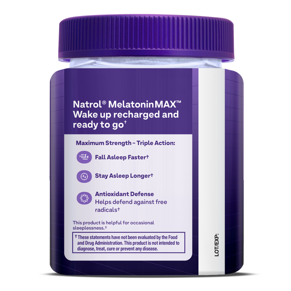 Natrol MelatoninMax - 10mg Gummy Bottle Back
