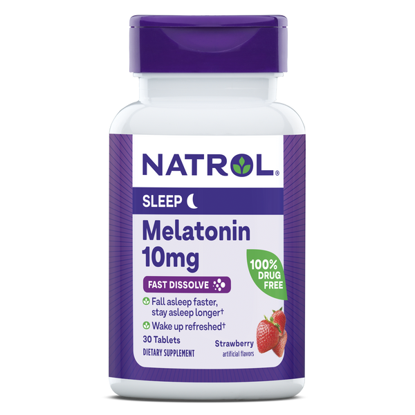 Natrol Melatonin Fast Dissolve Strawberry Tablets - 10mg, 30ct Bottl