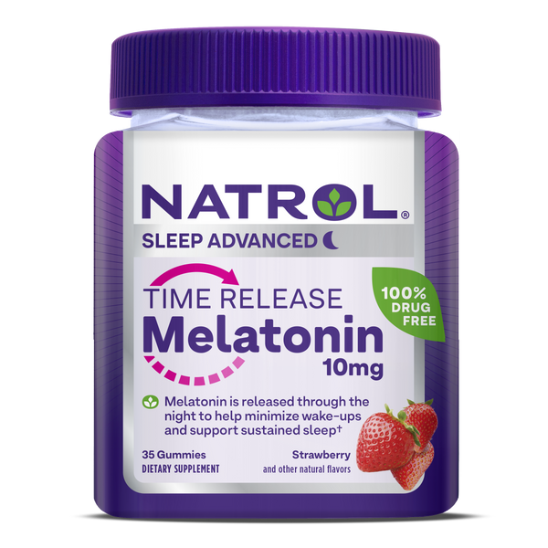 Natrol Melatonin Gummy Time Release 10mg Bottle, 35 ct
