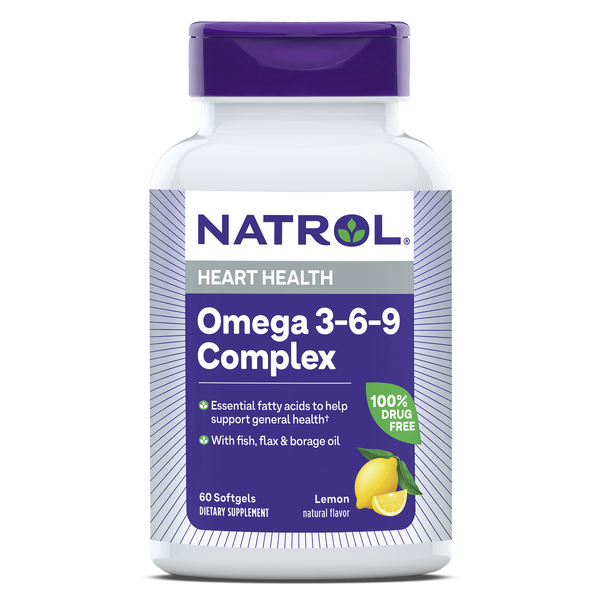 Natrol Omega 3-6-9 Complex Softgels, 60ct Bottle