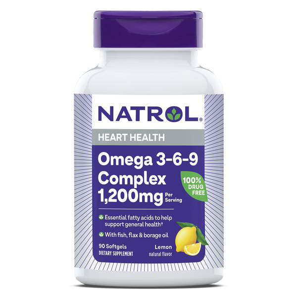 Natrol Omega 3-6-9 Complex Softgels, 90ct Bottle