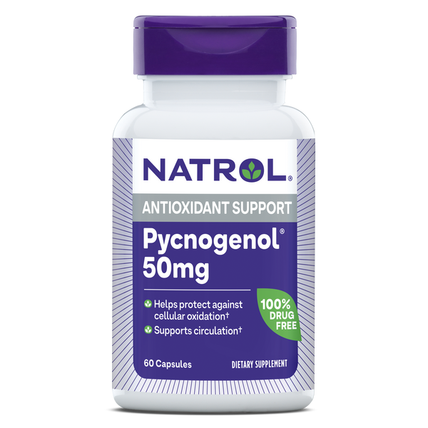 Natrol Pycnogenol Antioxidant Support Capsules Bottle