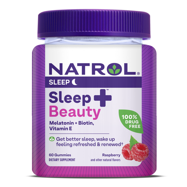Natrol Sleep+ Beauty Raspberry Gummies Bottle