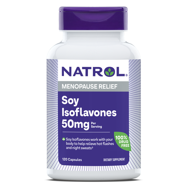 Natrol Soy Isoflavones Capsules, 120ct Bottle