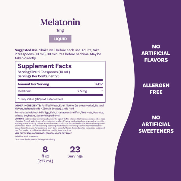 Liquid Melatonin, 2.5mg