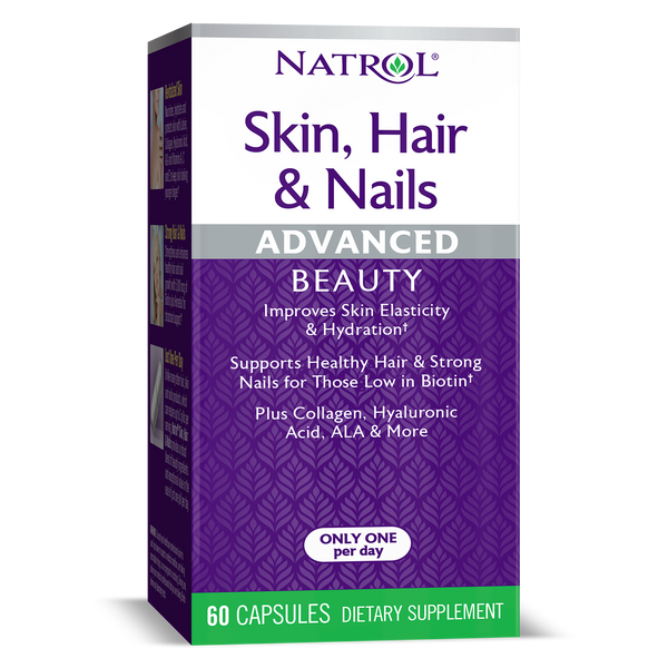 Natrol Skin, Hair & Nails Advanced Beauty Capsules Box