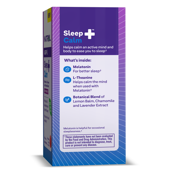 Natrol Sleep+ Calm Fast Dissolve Tablets, 60ct Box Right