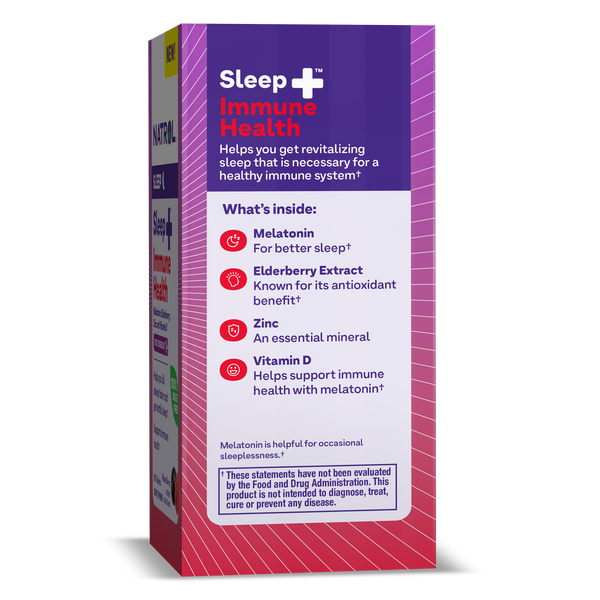Natrol Sleep+ Immune Health Fast Dissolve Tablets, 60ct Box Right